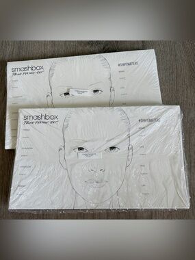 Smashbox Face Chart Practice Palette Sheets Set - White Art paper Makeup Test
